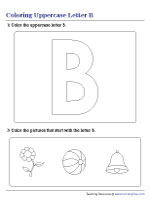 Coloring Uppercase Letter B