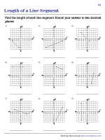Length of the Line Segments Worksheets