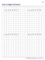 Dividing 4-Digit by 1-Digit Numbers Using Grids