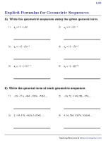 Explicit Formula for Geometric Sequences - Level 1 - 2