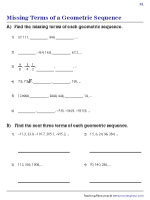 Missing Terms of a Geometric Sequence