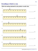Reading Rulers Worksheets