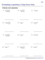 Evaluating Logarithms Using Power Rule - Moderate