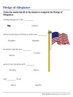 Completing the Pledge of Allegiance - Circling