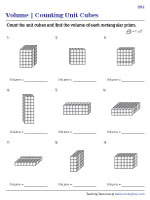 Volume of Rectangular Prisms - Unit Cubes - Easy - Customary