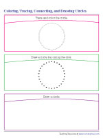 Coloring, Tracing, Connecting, and Drawing Circles