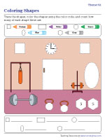 Tracing and Coloring the Shapes - Themed