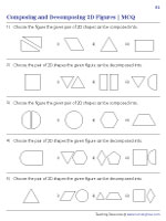 Composing and Decomposing 2D Figures - MCQ