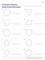 Naming Polygons Regular and Irregular Worksheets