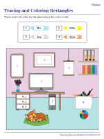 Tracing and Coloring Rectangles