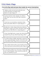 Identifying US State Flags from Descriptions - Cut and Glue