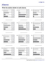 4 digit place value worksheets