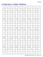 Grid Addition - 2-Digit Plus 1-Digit Numbers