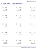 Adding 2-Digit and 1-Digit Numbers - With Regrouping