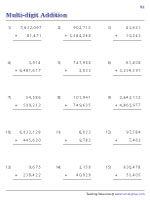 Adding Multi-digit Numbers - Standard