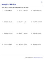 Lining Up Addition - 6-Digit Numbers
