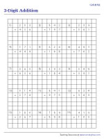 Grid Addition - 3-Digit Numbers