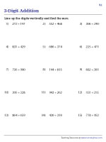 Line-Up Addition - 3-Digit Numbers