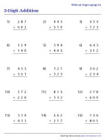 Adding 3-Digit Numbers - Without Regrouping