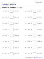 Comparing Sums of 2-Digit Numbers