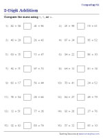 Comparing Sums of 2-Digit Numbers