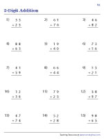 Adding 2-Digit Numbers - With and Without Regrouping