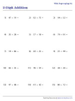 2-Digit Horizontal Addition - With Regrouping