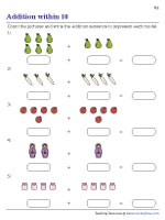 Writing Addition Sentences - Addition within 10