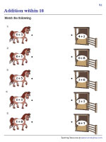 Matching Addition Sentences with Sums up to 10