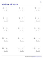 Single-Digit Addition - Column