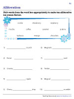 Completing Alliterative Names Using the Given Words