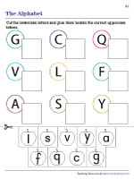 Uppercase and Lowercase Letters - Cut and Glue