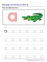 Tracing Lowercase Letter a