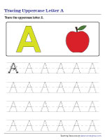 Tracing Uppercase Letter A