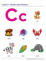 Letter C Word and Pictures Chart