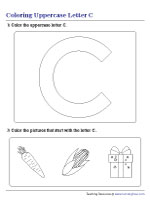 Coloring Uppercase Letter C