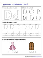 Uppercase D and Lowercase d Mixed Review
