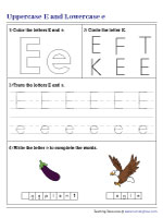Uppercase E and Lowercase e Mixed Review