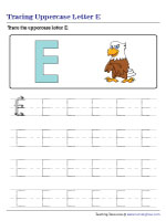 Tracing Uppercase Letter E