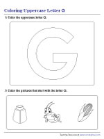 Coloring Uppercase Letter G