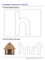 Coloring Lowercase Letter h