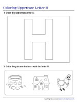 Coloring Uppercase Letter H