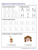 Uppercase H and Lowercase h Mixed Review