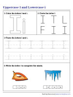 Uppercase and Lowercase I Mixed Practice