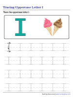 Tracing Uppercase Letter I