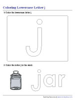 Coloring Lowercase Letter j