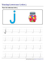 Tracing Lowercase Letter j
