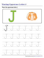 Tracing Uppercase Letter J