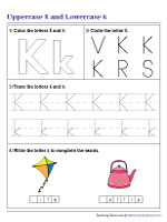 Uppercase and Lowercase K Mixed Practice