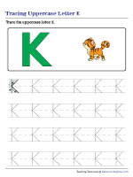 Tracing Uppercase Letter K